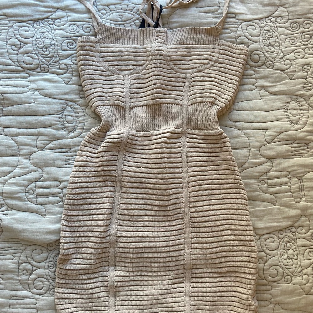 NWT Beige Bandage Dress Maniere De Voir